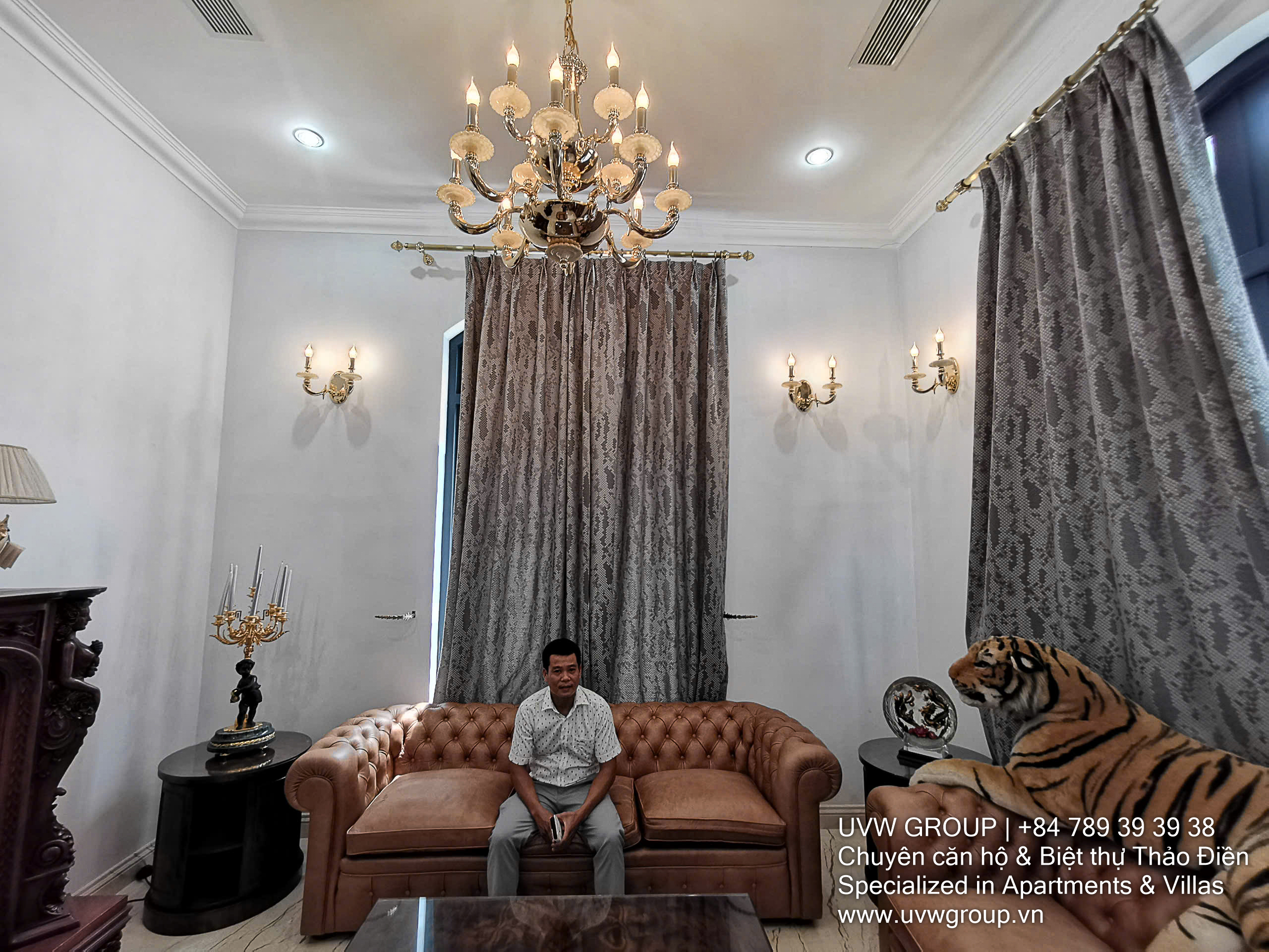 Luxury newly built villa for sale in Thao Dien with 500m² land, garden parking, and European interiors