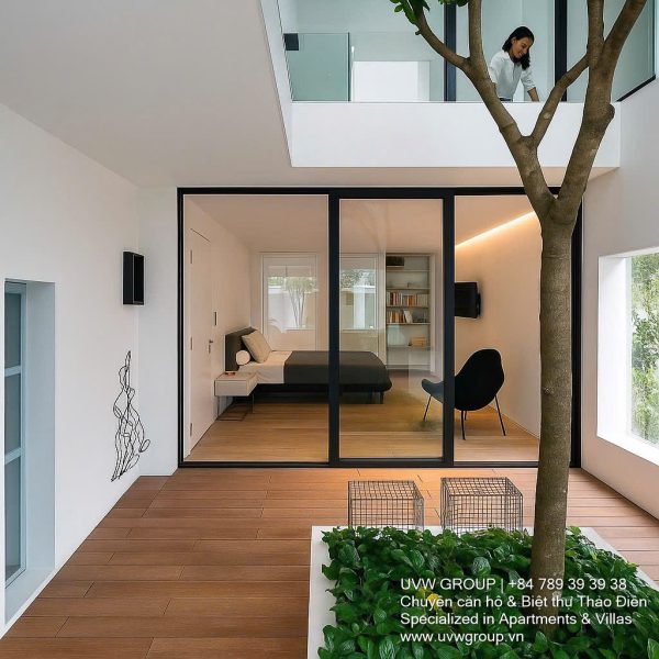 Stunning architect-designed villa in An Phu, District 2, featuring minimalist design and natural light.