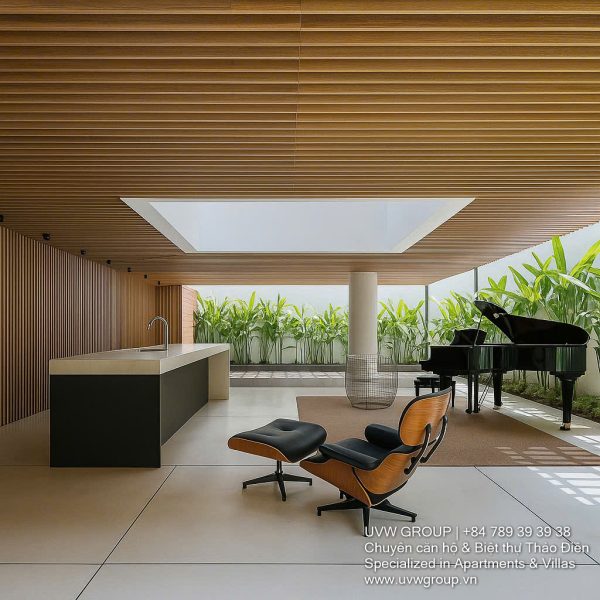 Stunning architect-designed villa in An Phu, District 2, featuring minimalist design and natural light.