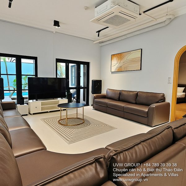 5-bedroom villa for rent on Nguyen U Di Street, Thao Dien with private pool and BBQ area