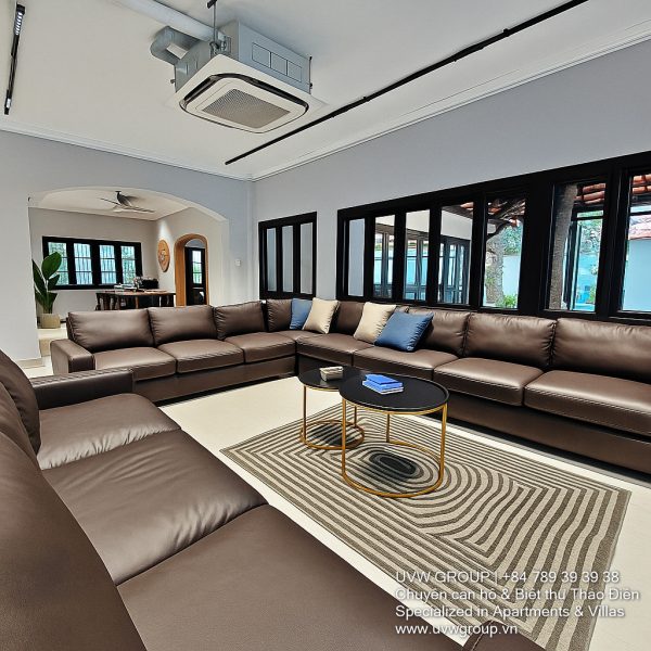 5-bedroom villa for rent on Nguyen U Di Street, Thao Dien with private pool and BBQ area