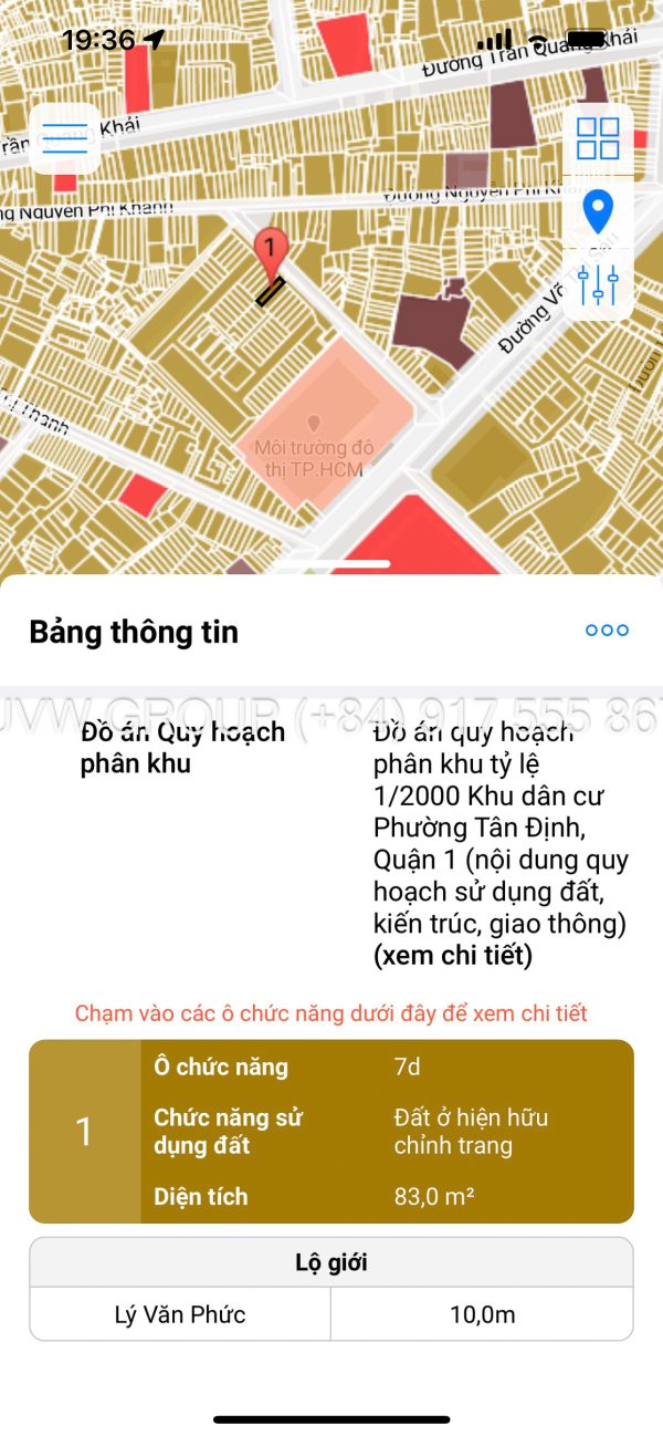 Frontage house for sale in Tan Dinh Ward District 1