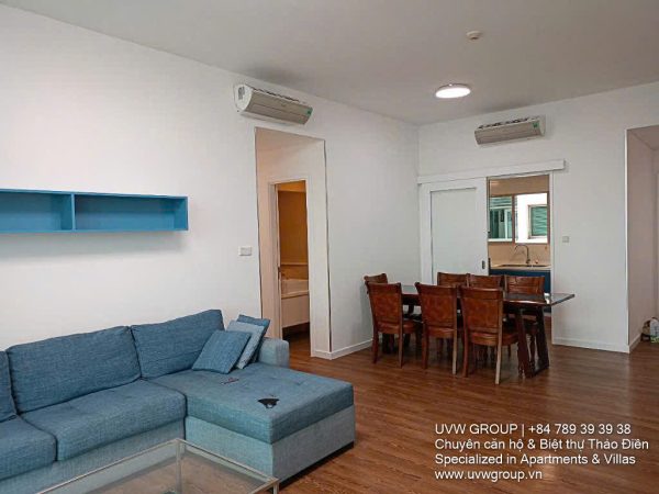 Living room of luxury 3BR apartment for rent at The Vista An Phu, HCMC