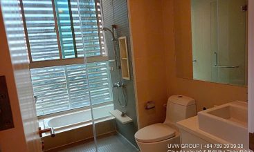 Living room of luxury 3BR apartment for rent at The Vista An Phu, HCMC