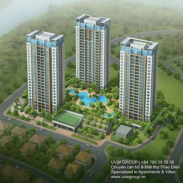 Corner unit with river view – 3-bedroom Xi Riverview Palace apartment for sale in Thao Dien