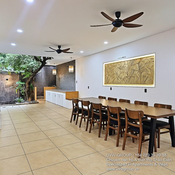 4-bedroom villa for short-term rent on Nguyen U Di, Thao Dien with pool, BBQ & karaoke