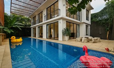 4-bedroom villa for short-term rent on Nguyen U Di, Thao Dien with pool, BBQ & karaoke