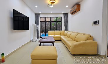 4-bedroom villa for short-term rent on Nguyen U Di, Thao Dien with pool, BBQ & karaoke
