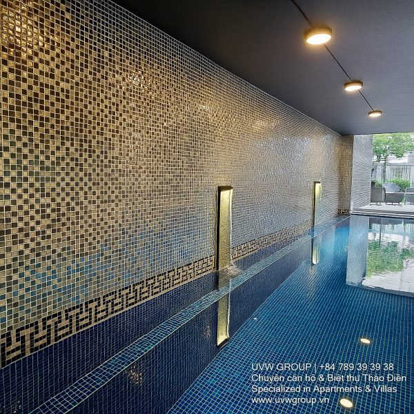 Modern luxury villa in Ho Chi Minh City with 5 bedrooms, indoor pool, and private karaoke room, perfect for short-term rental near RMIT.