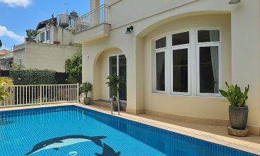 Modern luxury villa with swimming pool and garden for rent in Thao Dien, HCMC