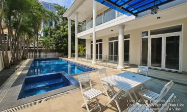 Stunning luxury villa with private pool and modern design for short-term rent in An Phu, HCMC.