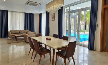 Stunning luxury villa with private pool and modern design for short-term rent in An Phu, HCMC.