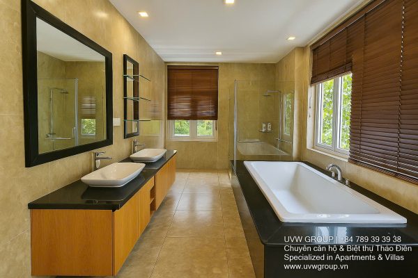 Stunning luxury villa with private pool and modern design for short-term rent in An Phu, HCMC.