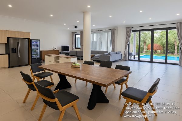 Spacious 6-bedroom villa with private pool and karaoke room for short-term rent in Thao Dien, Ho Chi Minh City