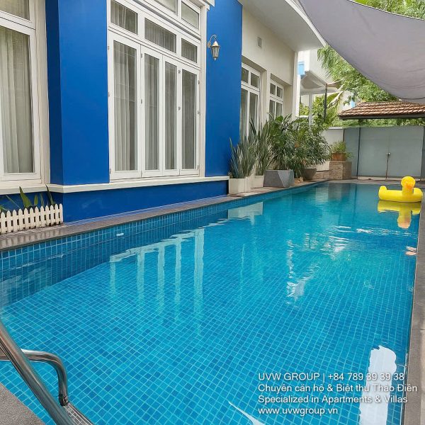 Modern luxury villa in An Phu ward with large swimming pool, karaoke room, 7 bedrooms, and 6 bathrooms