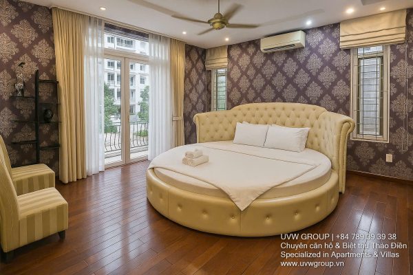 Modern luxury villa in An Phu ward with large swimming pool, karaoke room, 7 bedrooms, and 6 bathrooms