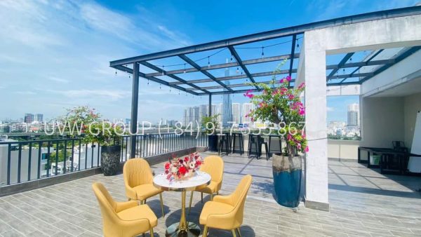 Luxury apartment for rent Riverview rooftop in thao dien, district 2