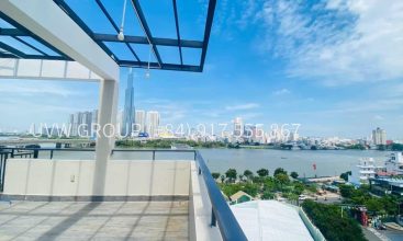 Luxury apartment for rent Riverview rooftop in thao dien, district 2