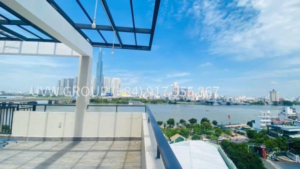 Luxury apartment for rent Riverview rooftop in thao dien, district 2