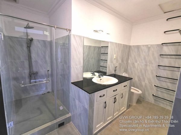 Modern 3-bedroom villa with garden in secure compound for rent, An Phu, District 2, HCMC