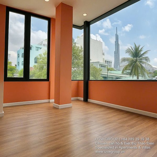 Frontage of a townhouse located on Nguyen Cu Street, the center of Thao Dien. For sale at a good price, with a spacious expanding width, suitable for living and investment.