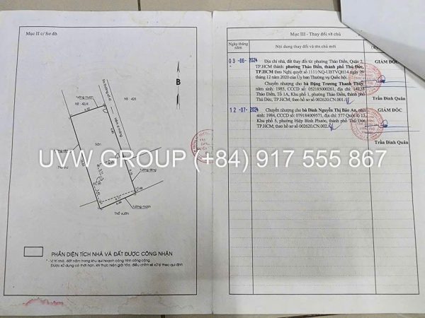 Nice land for sale in Thao Dien – Thu Duc City