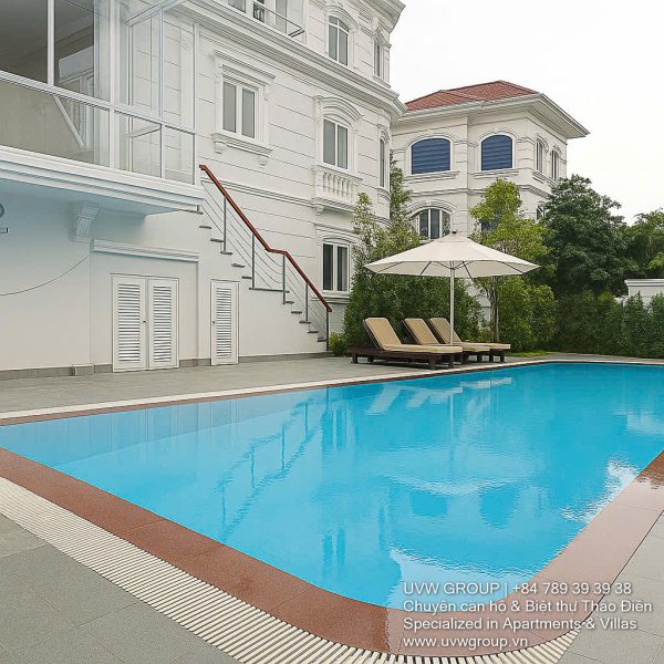 Spacious villa with a private garden and rooftop terrace in Thao Dien, District 2, Ho Chi Minh City.