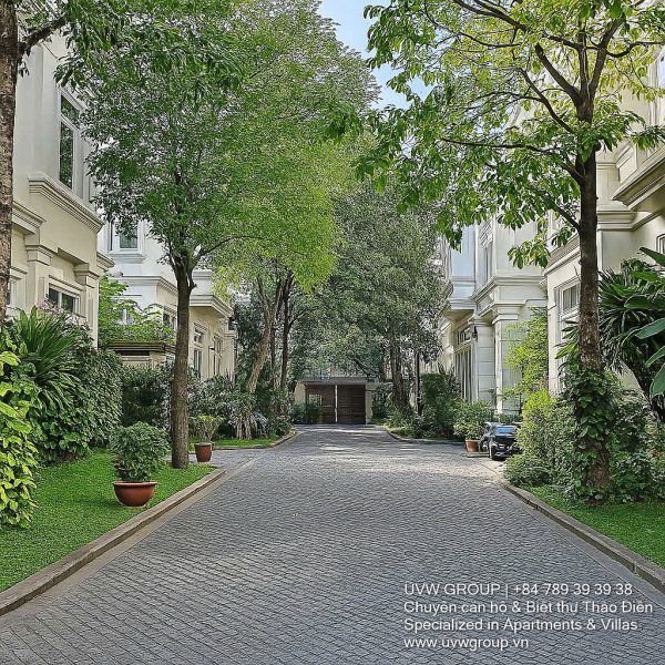 Spacious villa with a private garden and rooftop terrace in Thao Dien, District 2, Ho Chi Minh City.