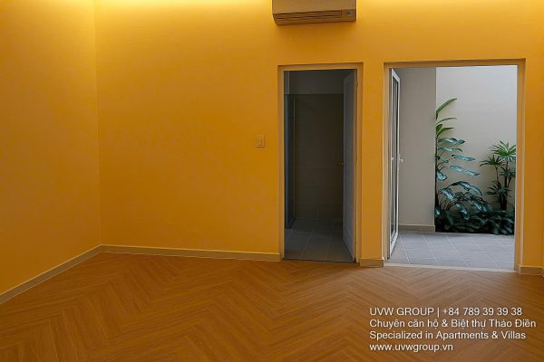 Exterior of premium furnished villa with private swimming pool in Thao Dien, District 2, available for flexible residential or commercial lease.