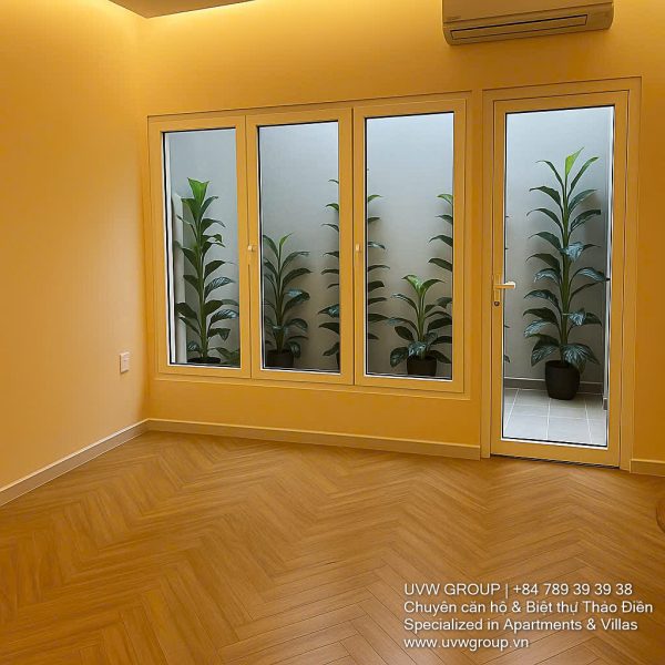 Exterior of premium furnished villa with private swimming pool in Thao Dien, District 2, available for flexible residential or commercial lease.