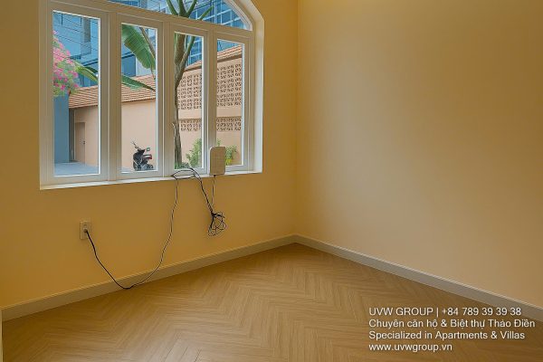Exterior of premium furnished villa with private swimming pool in Thao Dien, District 2, available for flexible residential or commercial lease.