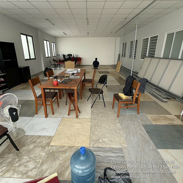 Main road frontage view of commercial space (shophouse style, G+1) for rent in Thao Dien, District 2.