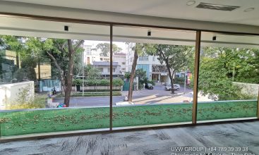 Exterior view of modern office building for rent on Pasteur Street, District 3, HCMC