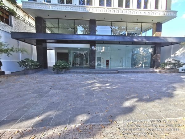 Exterior view of modern office building for rent on Pasteur Street, District 3, HCMC