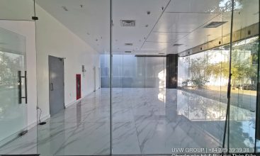Exterior view of modern office building for rent on Pasteur Street, District 3, HCMC