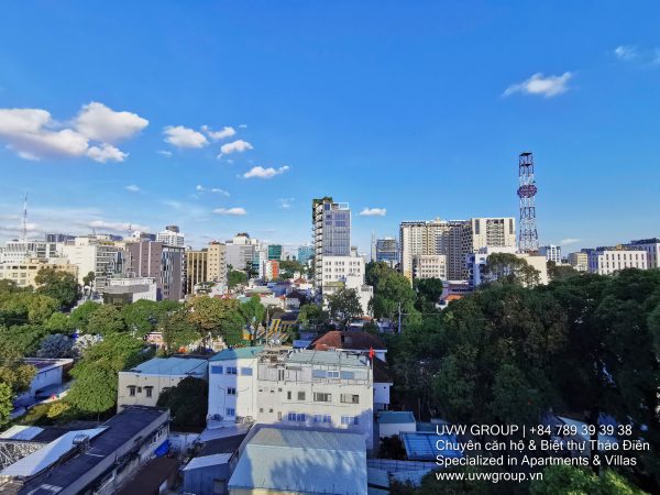 Exterior view of modern office building for rent on Pasteur Street, District 3, HCMC