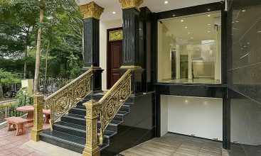 Building facade on Tran Luu Street, An Phu (Thu Duc City/D2) offering 1st & 2nd floor office space for rent.