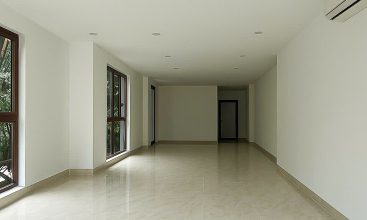 Building facade on Tran Luu Street, An Phu (Thu Duc City/D2) offering 1st & 2nd floor office space for rent.