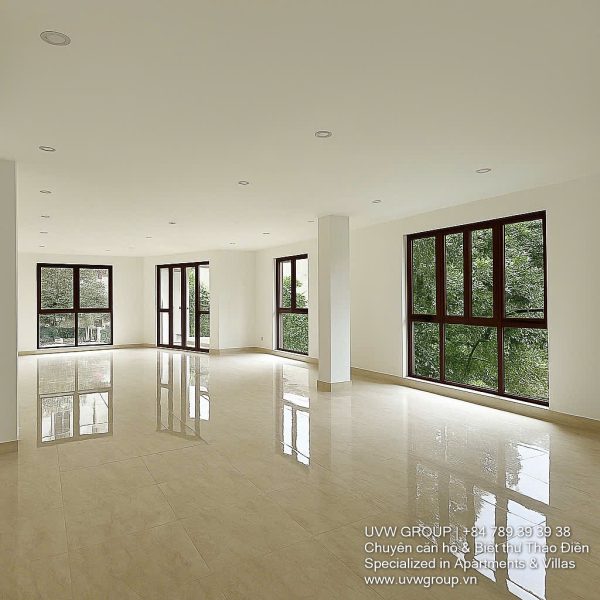 Building facade on Tran Luu Street, An Phu (Thu Duc City/D2) offering 1st & 2nd floor office space for rent.