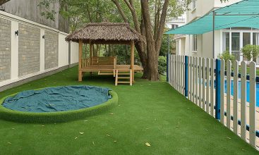 Luxury Thao Dien villa for rent featuring a private swimming pool, large garden, and prime frontage.