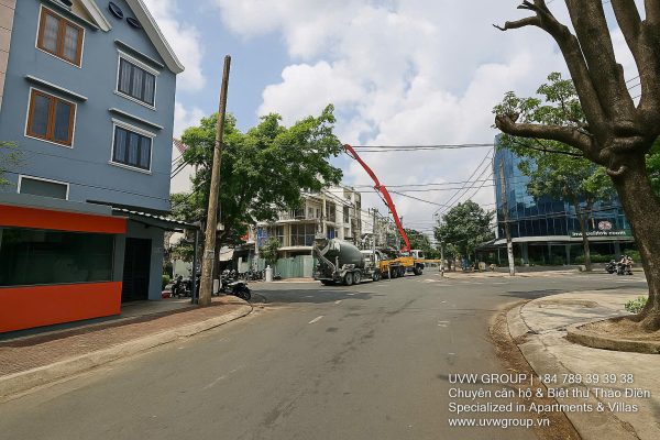 Premium 5-bedroom house with basement and rooftop for rent on Nguyen Qui Canh St, An Phu, HCMC.