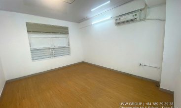 Exterior view of 4-floor, 6-bedroom house for rent on Nguyen Hoang St, An Phu, HCMC.