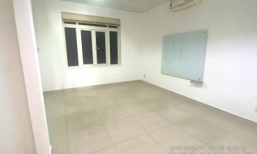 Exterior view of 4-floor, 6-bedroom house for rent on Nguyen Hoang St, An Phu, HCMC.