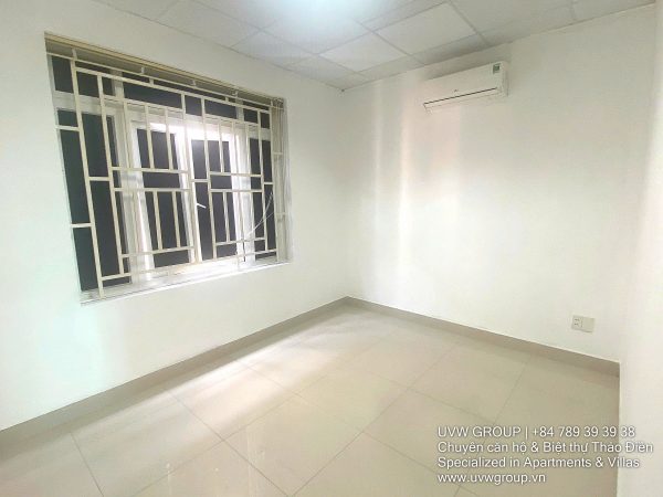 Exterior view of 4-floor, 6-bedroom house for rent on Nguyen Hoang St, An Phu, HCMC.