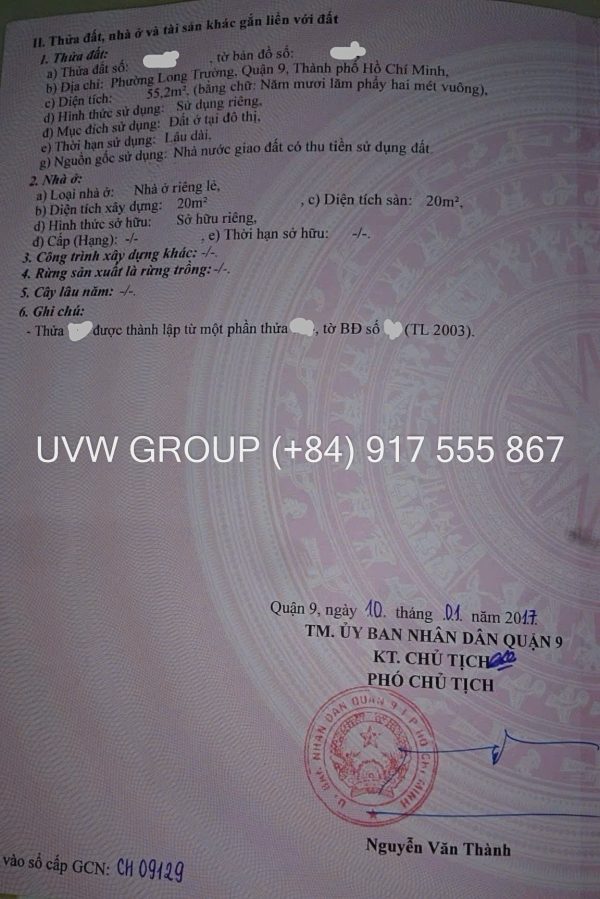Selling residential land lot E36 Nam Khang In District 9