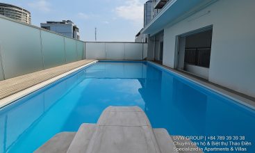 Front view of a 6-bedroom villa with private pool in Phu My, District 7