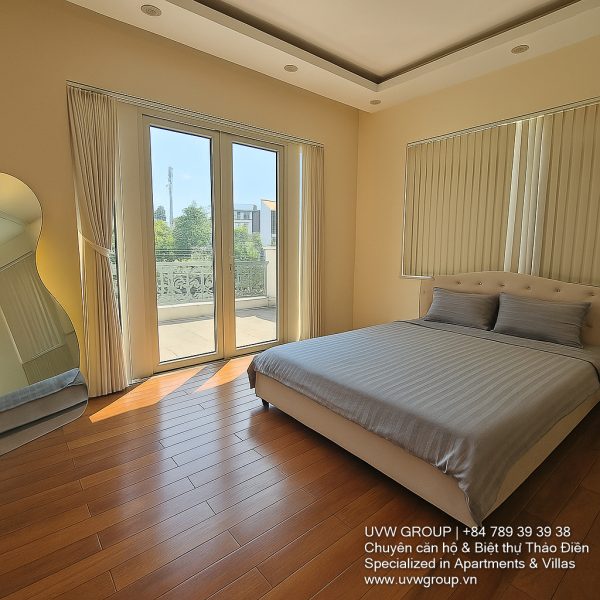 Front view of a 6-bedroom villa with private pool in Phu My, District 7