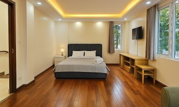 Front view of a 6-bedroom villa with private pool in Phu My, District 7
