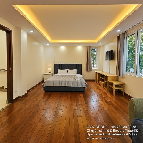 Front view of a 6-bedroom villa with private pool in Phu My, District 7