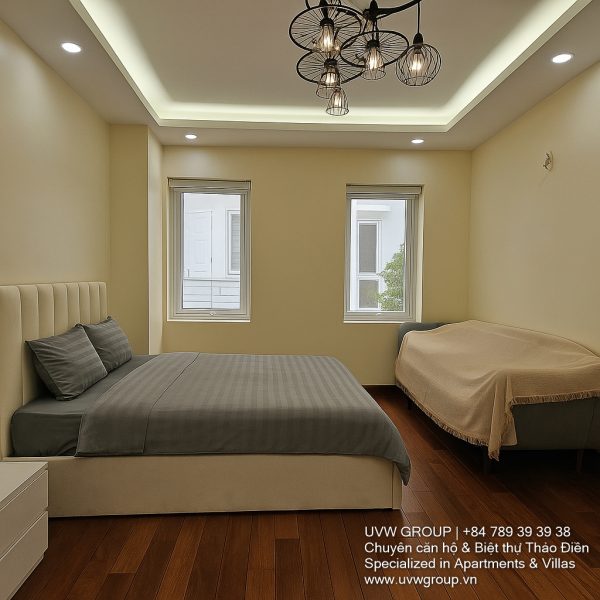 Front view of a 6-bedroom villa with private pool in Phu My, District 7